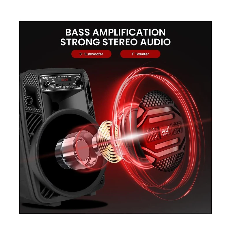 Pyle Portable Bluetooth Pa Speaker System