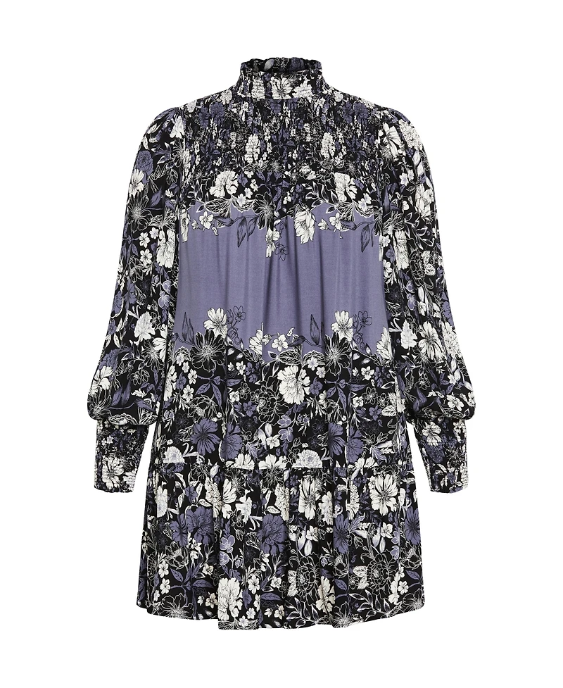 City Chic Plus Cassia Placement Dress