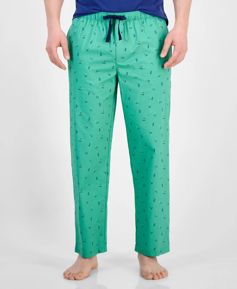Club Room Men's Woven Golf-Graphic Pajama Pants, Exclusively at Macy's