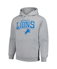 Starter Men's Heather Gray Detroit Lions Vintage Pullover Hoodie