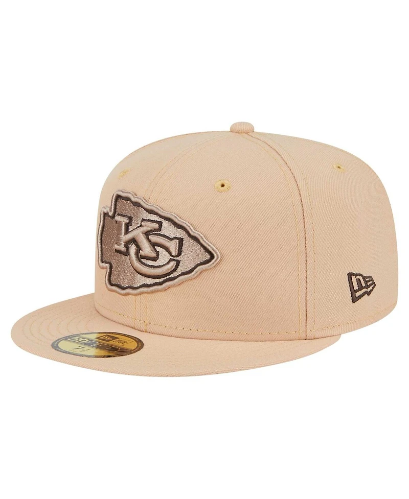 New Era Men's Tan Kansas City Chiefs Candied Pecan 59FIFTY Fitted Hat
