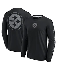 Fanatics Men's and Women's Black Pittsburgh Steelers Elements Strive Long Sleeve T-Shirt