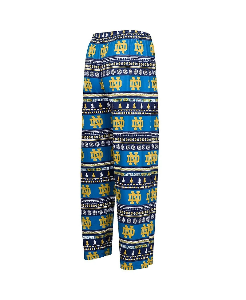 Concepts Sport Men's Navy Notre Dame Fighting Irish Swivel Long Sleeve T-Shirt Pants Sleep Set