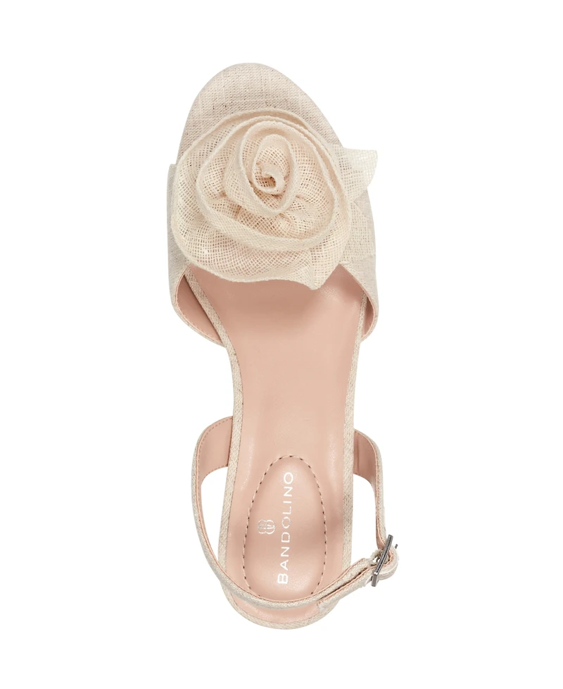 Bandolino Women's Marette Rosette Halter Dress Sandals