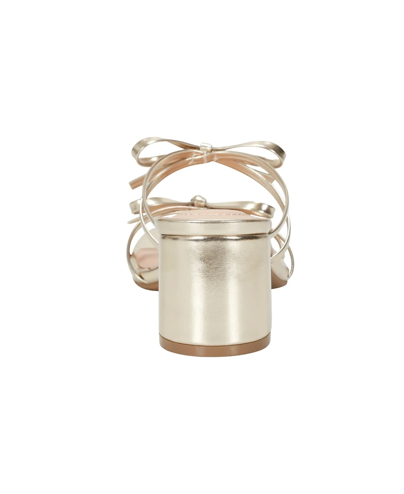 Bandolino Women's Margil Strappy Bow Block Heel Sandals