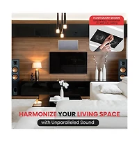 Pyle 5.25" Home In-Wall / Ceiling Speaker System - Dual 5.25" High-Power Woofers, Center/Left/Right Channel, 300W Max Power