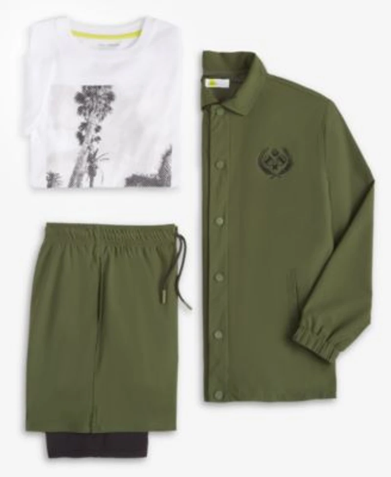 Epic Threads Little Big Boys Pickleball Club Coach Jacket Los Angeles Graphic T Shirt Layered Look Shorts Exclusively At Macys
