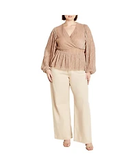 City Chic Plus Lilian Sparkle Top