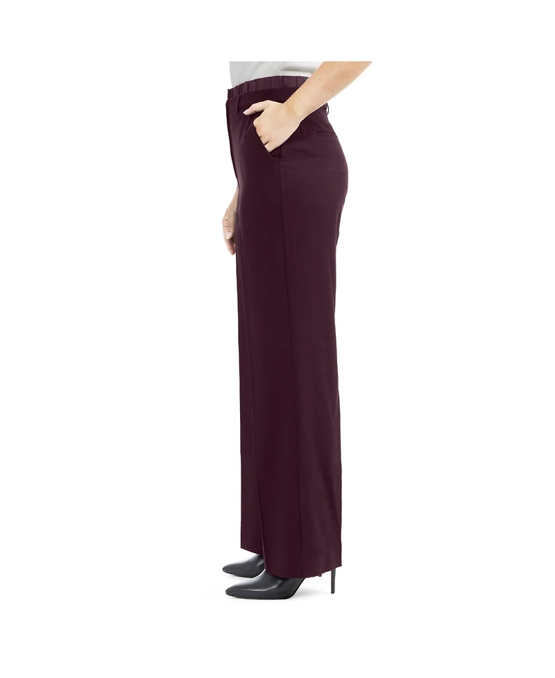Ellen Tracy Women's Straight Leg Pant with Satin Waistband