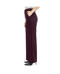 Ellen Tracy Women's Straight Leg Pant with Satin Waistband