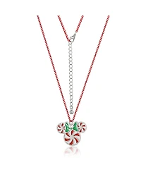 Disney Minnie Mouse Holiday Peppermint Minnie Necklace and Earring Set