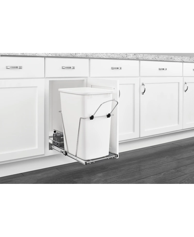 Rev-a-Shelf Pullout Trash Can 35 qt. for Kitchen Cabinets, Rv-12KD-11C S