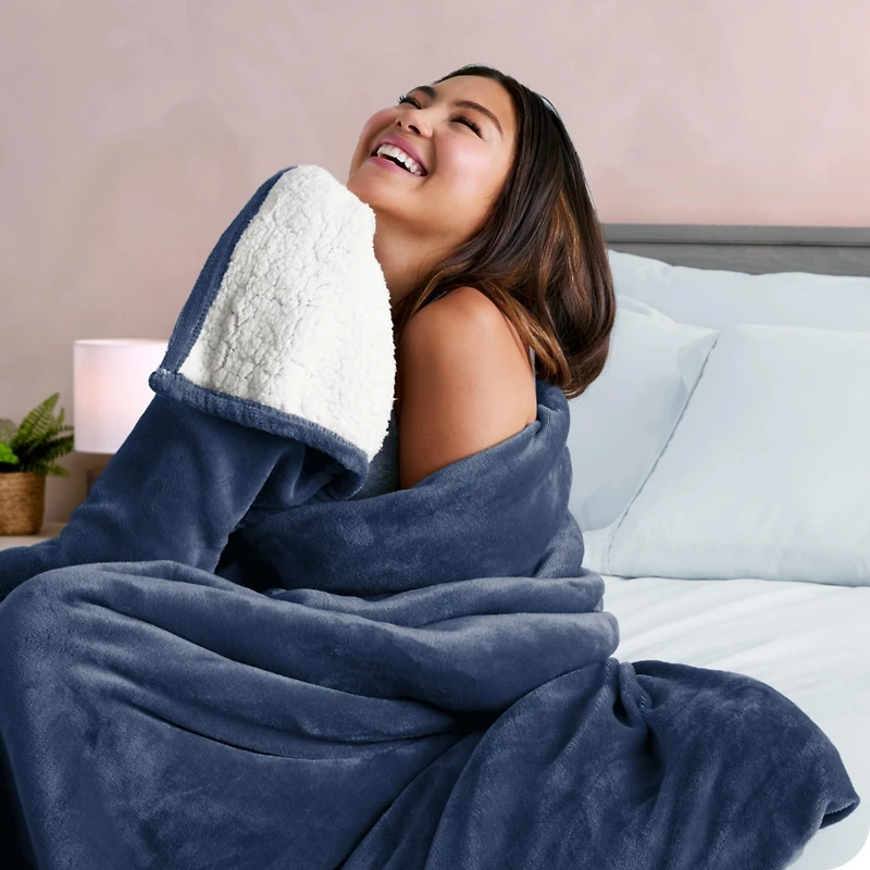 Bare Home Fleece Sherpa Twin/Twin Xl Blanket