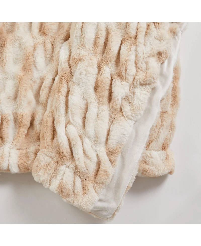 Linery & Co. Faux Fur Reversible Throw Blanket