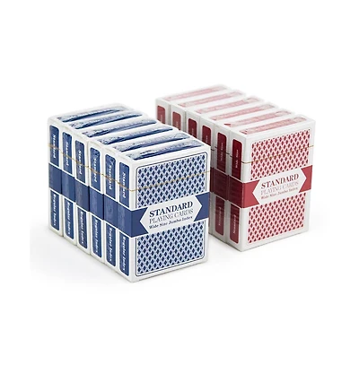 Slickblue 12-Pack Standard Playing Cards - Poker Size with Jumbo Index for Easy Viewing