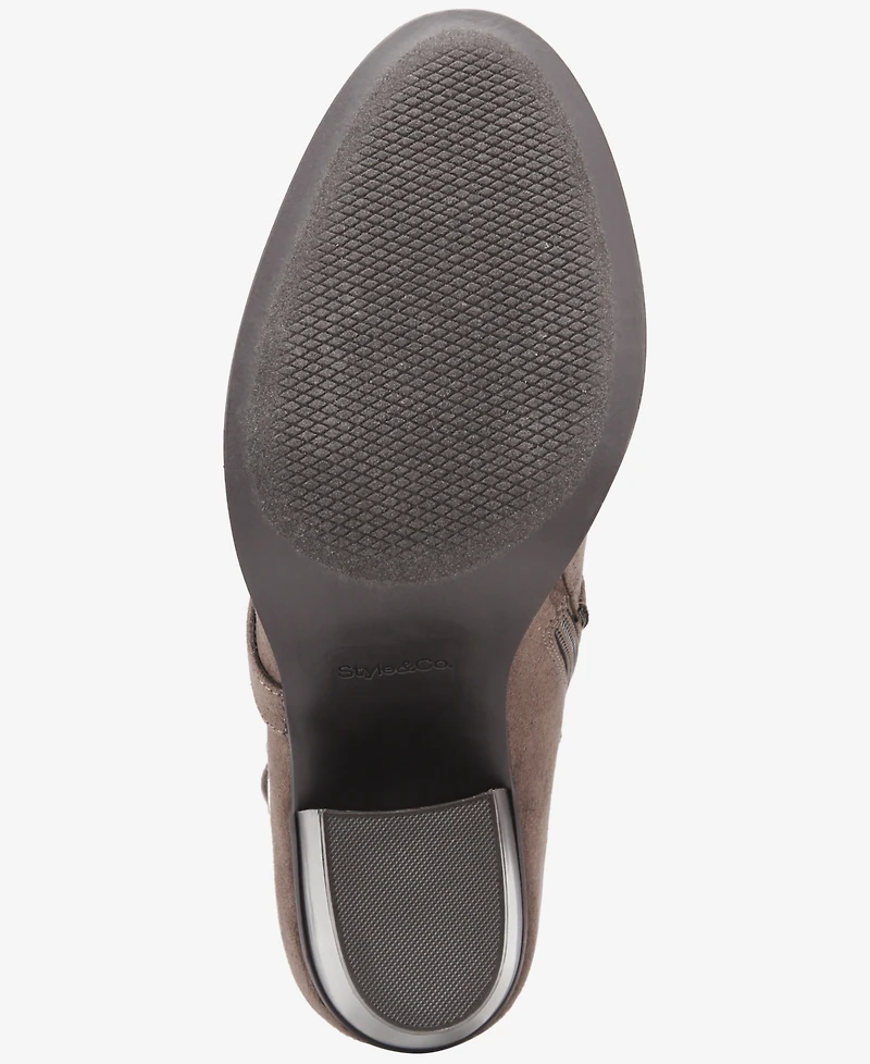 Style & Co Women's Zetaa Strappy Belt-Heel Booties, Created for Macy's