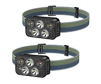 Ayamaya MotionGlow Pro 5 Led Rechargeable Headlamp 2-Pack
