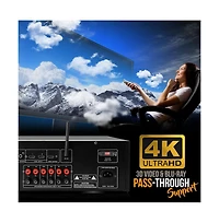 Pyle 5.2-Channel Bluetooth Home Theater Receiver - 4K Ultra Hd & 3D Video Pass-Through, Hdmi/MP3/Usb/Am/Fm Radio (1000W Max)