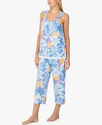 Ellen Tracy Women's Sleeveless Crop Pajama Set