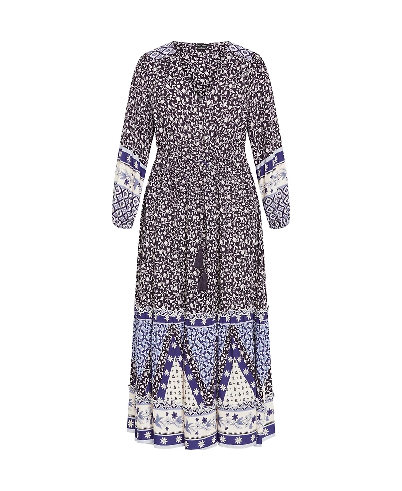 Plus Faith Placement Maxi Dress