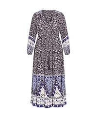 Plus Faith Placement Maxi Dress