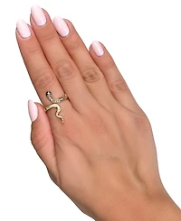 Le Vian Chocolate Diamond, Nude Diamond, & Blackberry Diamond Snake Ring (1/4 ct. t.w.) in 14k Gold
