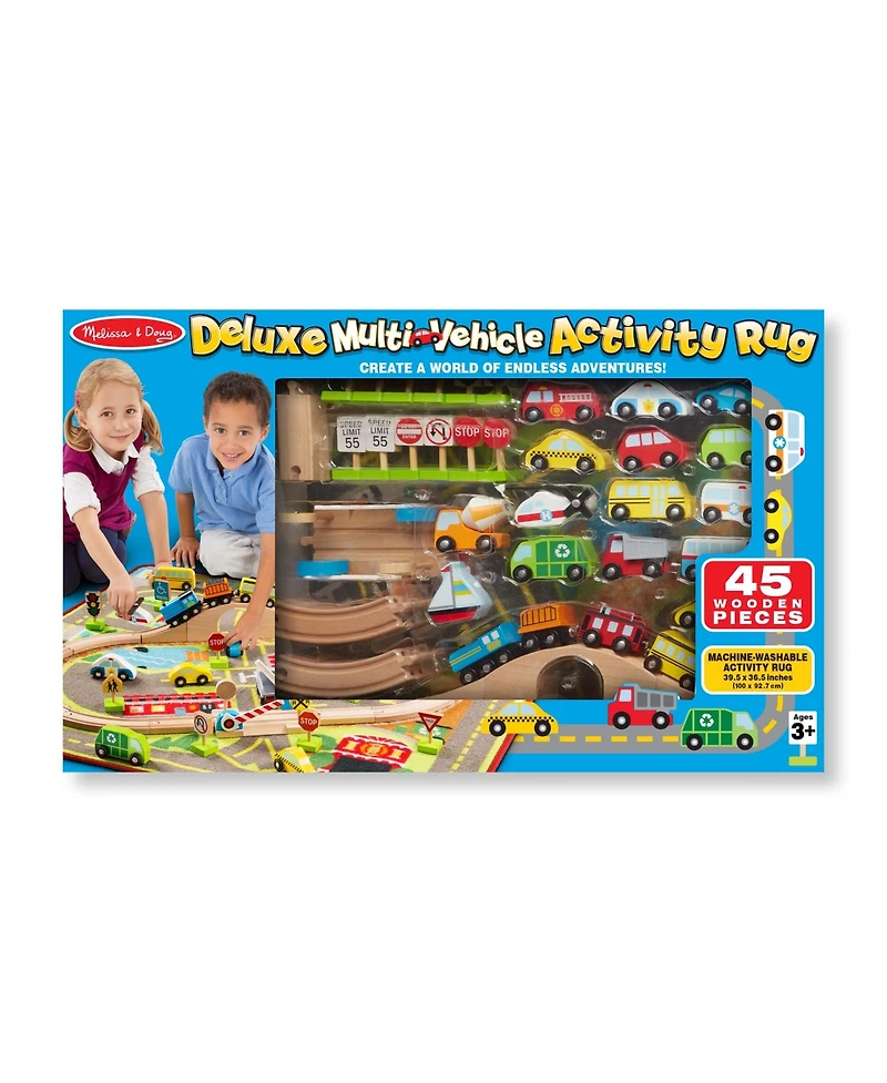 Melissa and Doug Deluxe Multi Vehicle Activity Rug Play Set
