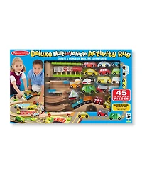 Melissa and Doug Deluxe Multi Vehicle Activity Rug Play Set