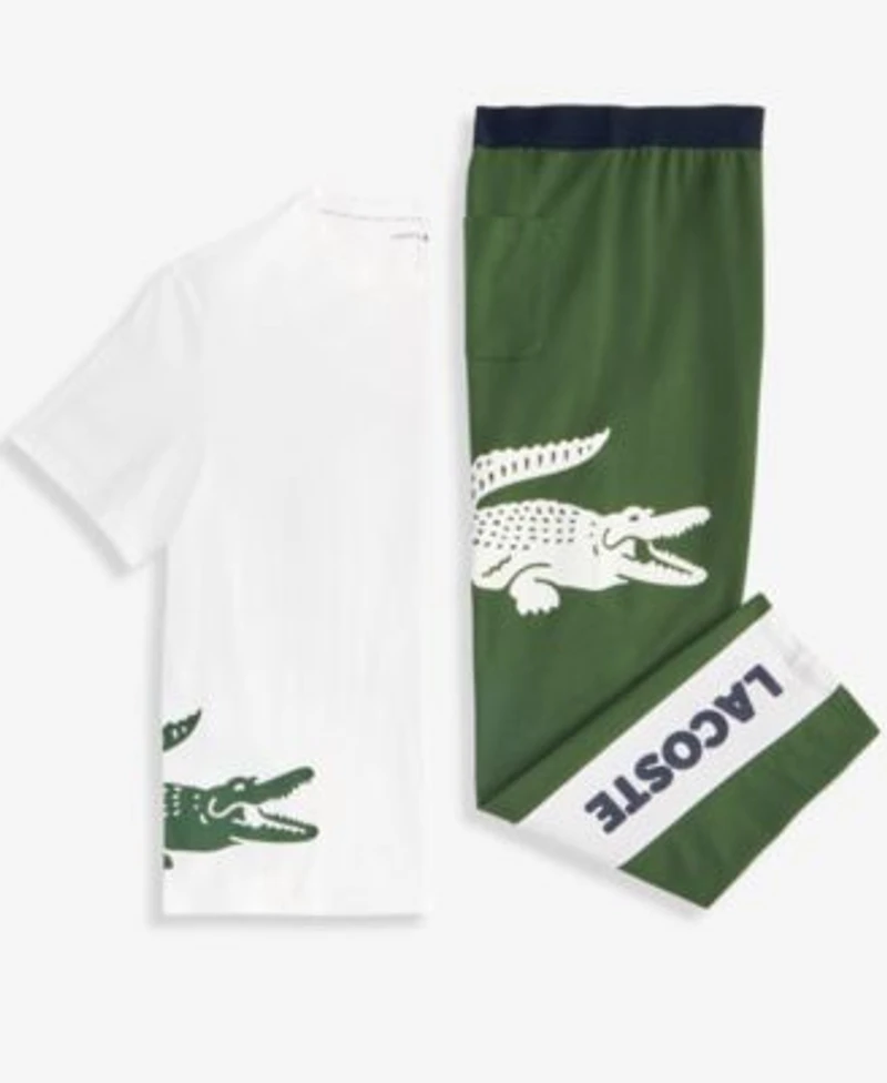 Lacoste Mens Crewneck Loungewear T Shirt Loungewear Pants