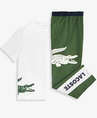 Lacoste Mens Crewneck Loungewear T Shirt Loungewear Pants