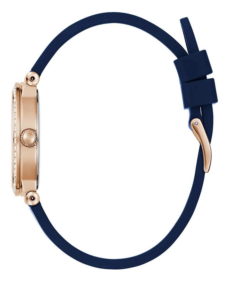 Guess Women's Analog Blue Silicone Watch, 32mm