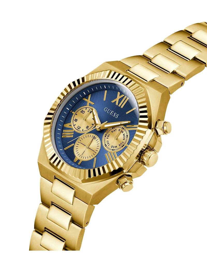 Guess Men's Multi-Function Gold Tone Steel Watch, 44mm