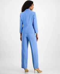 Le Suit Women's Two-Button Jacket & Pant Suit Set