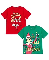 Elf on the shelf Little Boys The Christmas 2 Pack T-Shirts to