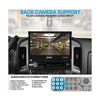 Pyle Single Din Car Stereo Receiver, 7 Motorized Touchscreen, Bluetooth, 320W