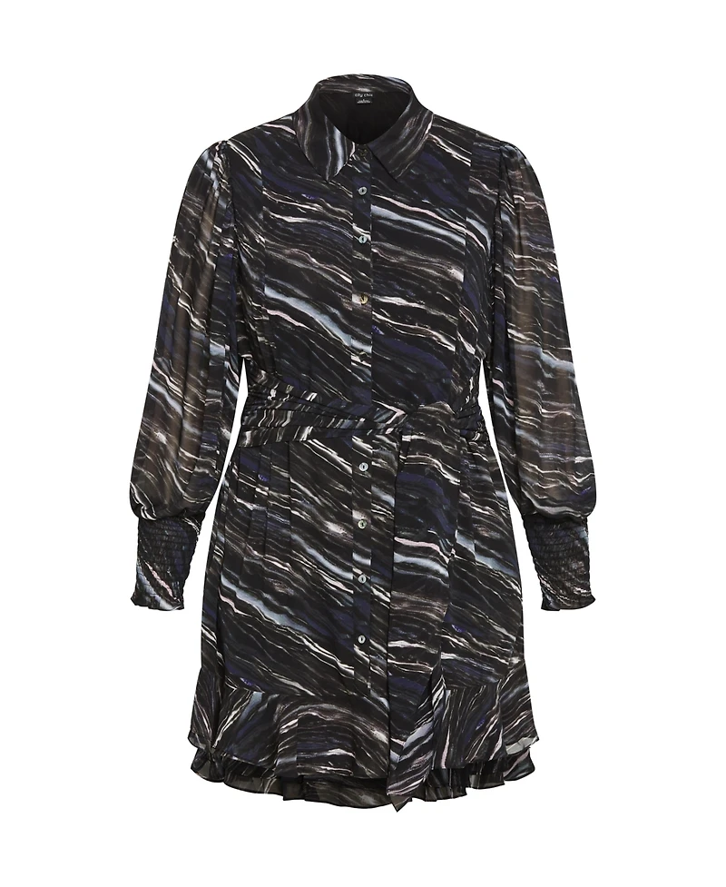 Plus Sheer Lover Print Dress