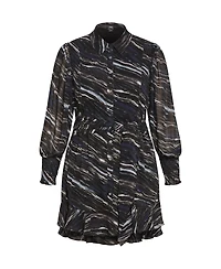Plus Sheer Lover Print Dress