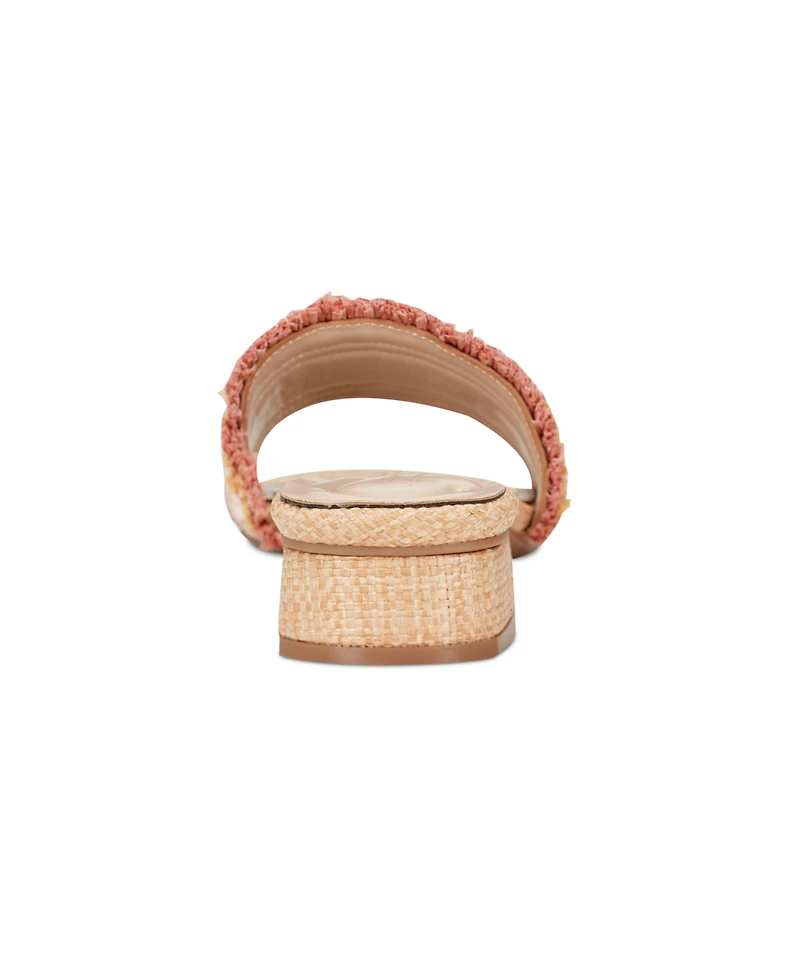 Easy Spirit Women's Graciela Raffia Block Heel Sandals