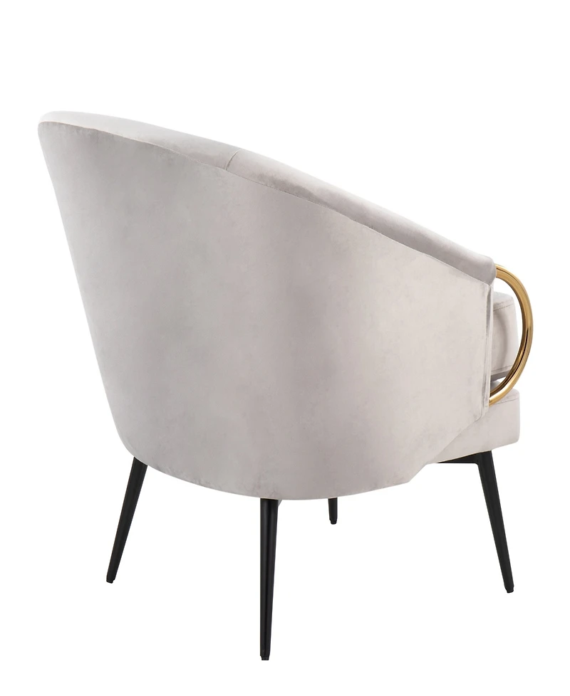 Lumisource 28" Steel Claire Contemporary Glam Accent Chair