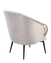 Lumisource 28" Steel Claire Contemporary Glam Accent Chair