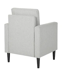 Lumisource 33" Wood Wendy Contemporary Arm Chair