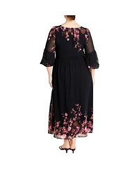 Plus Romance Border Dress