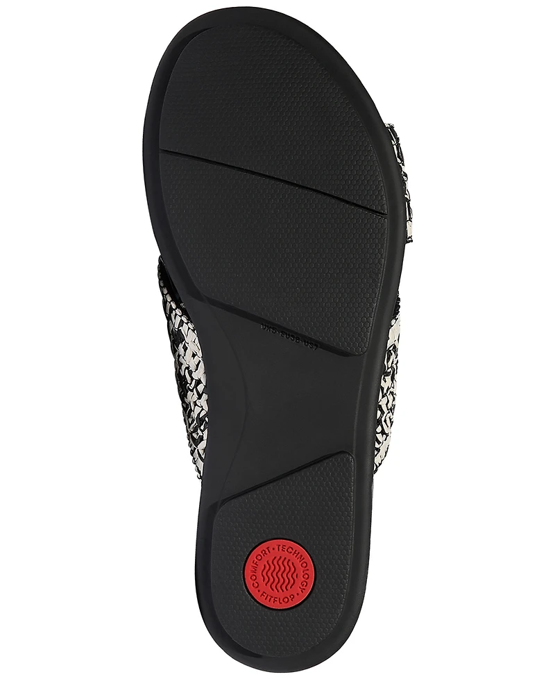 FitFlop Women's Gracie Woven Cross Slide Sandals