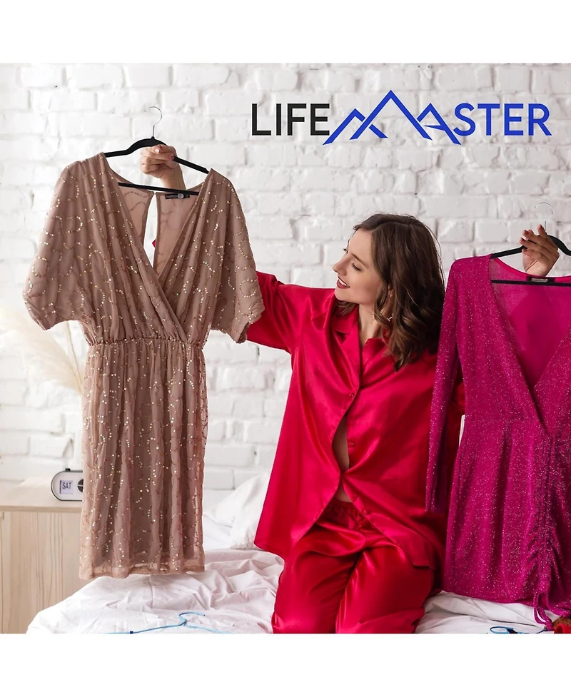 Bakken- Swiss Lifemaster Premium Quality Velvet Non-Slip Clothes Hangers