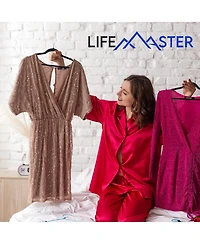 Bakken- Swiss Lifemaster Premium Quality Velvet Non-Slip Clothes Hangers