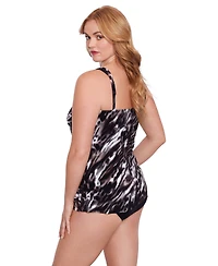 Miraclesuit Plus Tempest Mirage Underwire Drape-Front Tankini Top