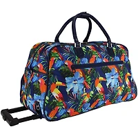 World Traveler Wildlife Edit 21-Inch Carry-On Rolling Duffel Bag