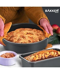 Bakken- Swiss Cookware Set – 23 Piece – Multi-Sized Cooking Pots with Lids, Skillet Fry Pans and Bakeware – Reinforced Pressed Al