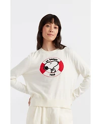 Chinti & Parker Women's Snoopy Nautical Breton Sweater