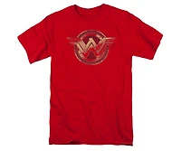 Batman V Superman Mens Wonder Woman Shield Short Sleeve Adult Tee / T-Shirt